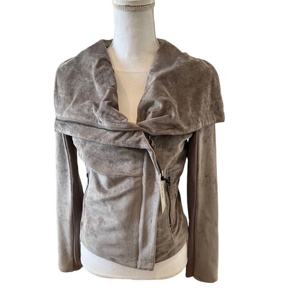 Blank NYC SL8 Gray Faux Suede Moto jacket S - Picture 1 of 9